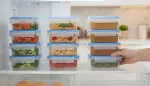 Organisation mit farbigen Gefrierdosen