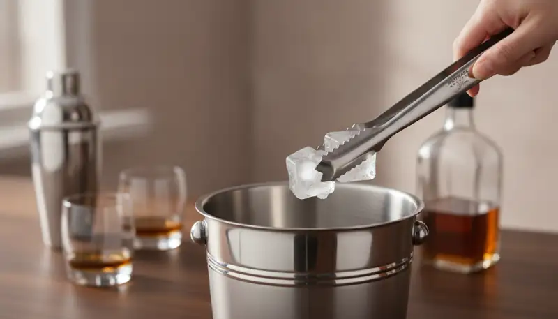 Edelstahl Eiswürfelzange: Robustheit und Hygiene